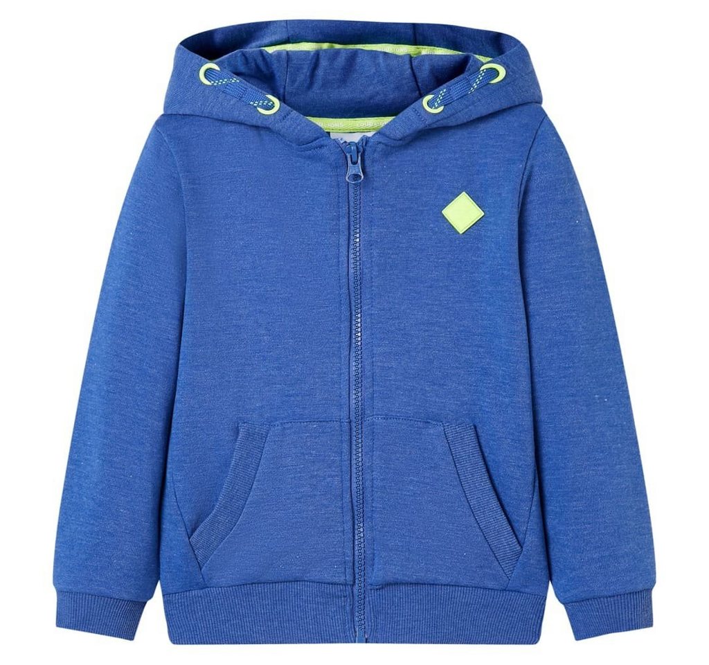 vidaXL Kapuzenpullover Kinder-Kapuzenpullover mit Reißverschluss Blau Melange 104 von vidaXL