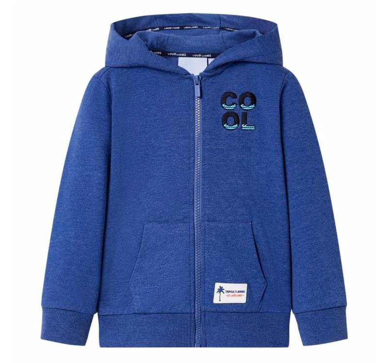 vidaXL Kapuzenpullover Kinder-Kapuzenpullover mit Reißverschluss Dunkelblau Melange 92 von vidaXL