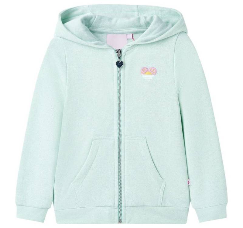 vidaXL Kapuzenpullover Kinder-Kapuzenpullover mit Reißverschluss Helles Minzgrün 104 von vidaXL