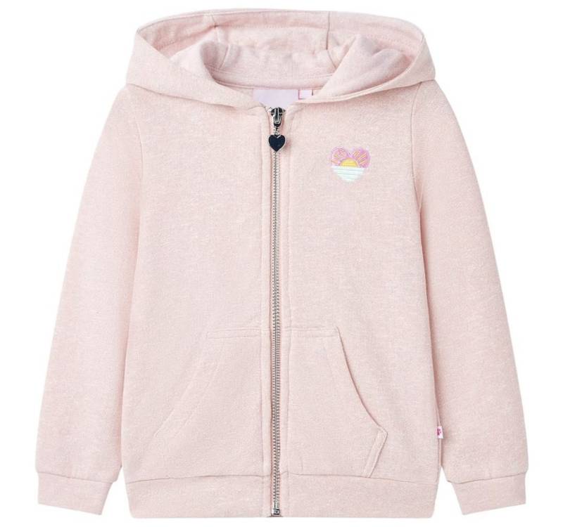 vidaXL Kapuzenpullover Kinder-Kapuzenpullover mit Reißverschluss Hellrosa 104 von vidaXL