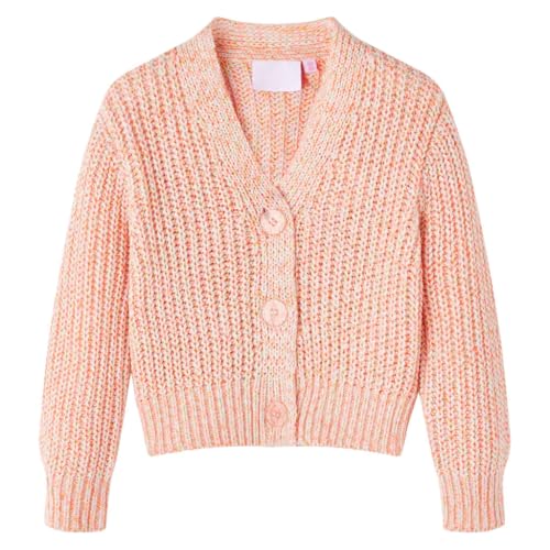 vidaXL Kinder-Strickjacke Mädchen Langarm Pullover Kinderjacke Jacke Pulli Rosa 128 von vidaXL