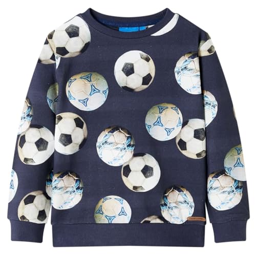 vidaXL Kinder Sweatshirt Pullover Pulli Langarm Rundhalsausschnitt Marineblau 116 von vidaXL
