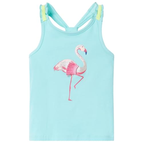 vidaXL Kinder Tank Top Unterhemd Trägershirt Ärmellos Mädchen Helles Minzgrün 128 von vidaXL