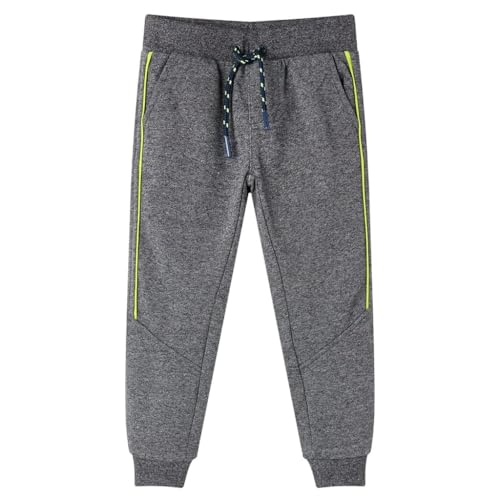 vidaXL Kinder Trainingshose Kordelzug Jogginghose Sporthose Hose Grau Melange 104 von vidaXL