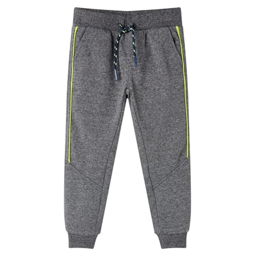 vidaXL Kinder Trainingshose Kordelzug Jogginghose Sporthose Hose Grau Melange 116 von vidaXL
