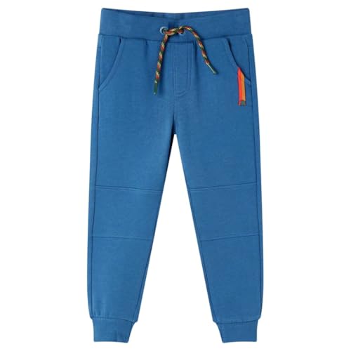 vidaXL Kinder Trainingshose Kordelzug Jogginghose Sporthose Hose Kinderhose Blau 128 von vidaXL
