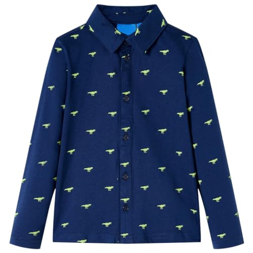 Kinderhemd mit Dinosaurier Kinder Hemd Langarm Shirt Kindershirt Marineblau 104 Kinderhemd mit Dinosaurier Kinder Hemd Langarm Shirt Kindershirt Marineblau 104 von vidaXL