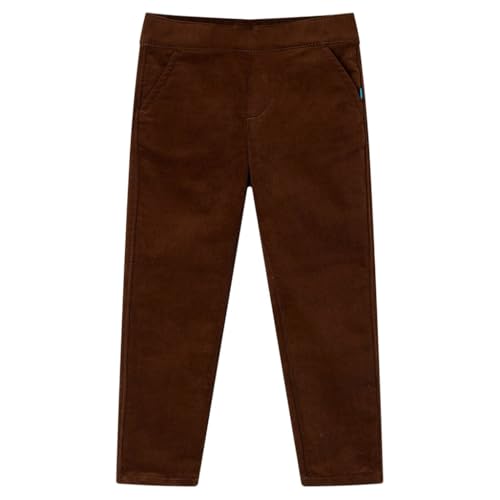 vidaXL Kinderhose Elastischer Bund Kinder Hose Freizeithose Sporthose Cognac 128 von vidaXL