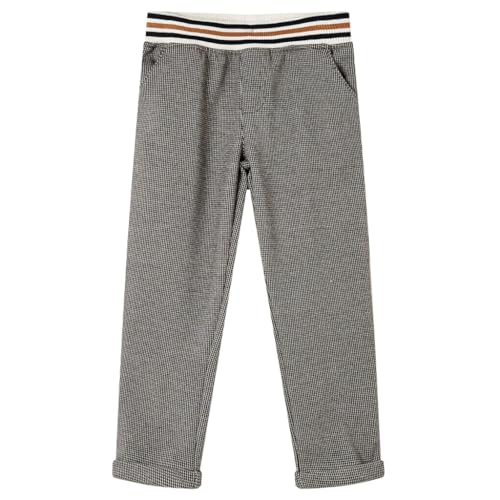 vidaXL Kinderhose Elastischer Bund Hose Freizeithose Schlupfhose Jungen Ecru 104 von vidaXL