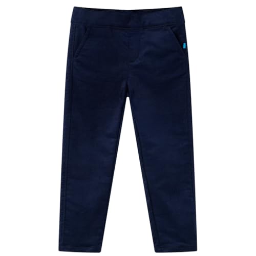 vidaXL Kinderhose Kinder Hose Lockere Freizeithose Sporthose Dunkles Marineblau 104 von vidaXL