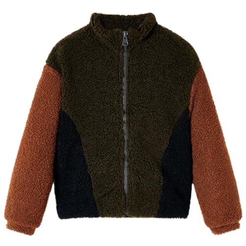 vidaXL Kinderjacke Patchwork-Design Stehkragen Jacke Kinder Winterjacke Mantel 128 von vidaXL