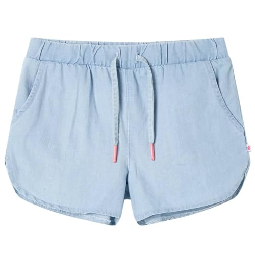 vidaXL Kindershorts Shorts Kinder Kurze Hose Kinderhose Sporthose Helles Jeansblau 140 von vidaXL