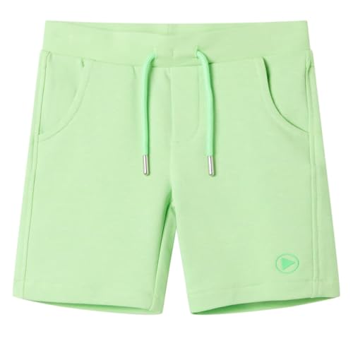 vidaXL Kindershorts Shorts Kinder Sommer Kurze Hose Kinderhose Sporthose Fluo-Grün 128 von vidaXL