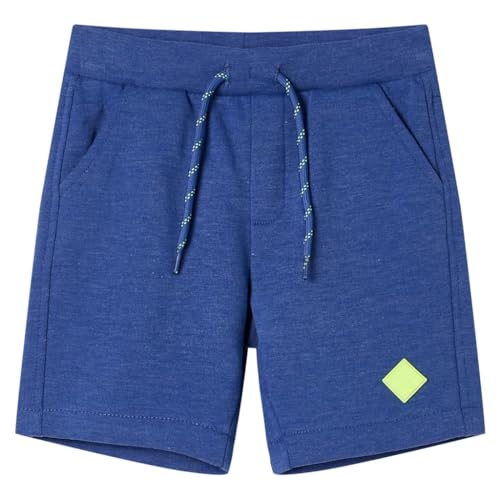 vidaXL Kindershorts mit Kordelzug Kinderhose Shorts mit elastischem Bund Blau Melange von vidaXL