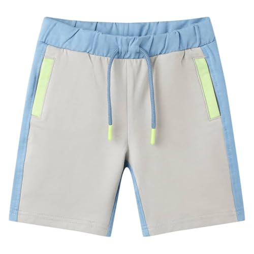 vidaXL Kindershorts mit Kordelzug Shorts Kinder Sommer Kurze Hose Sporthose Blau 104 von vidaXL