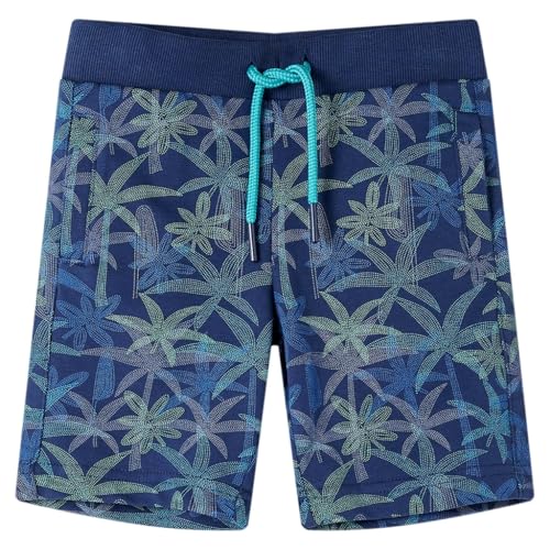 vidaXL Kindershorts mit Kordelzug Shorts Sommer Kurze Hose Sporthose Marineblau 128 von vidaXL