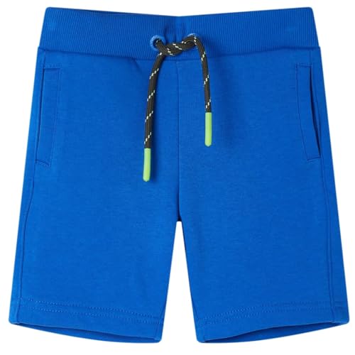 vidaXL Kindershorts mit Kordelzug Taschen Jungen Shorts Kurze Hose Sommer Blau 128 von vidaXL