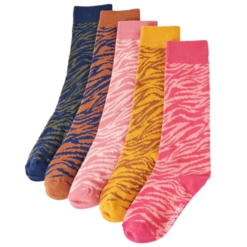 vidaXL Kindersocken 5 Paar Zebramuster Kinder Socken Strümpfe Freizeitsocken EU 26-29 von vidaXL
