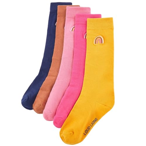 vidaXL Kindersocken 5 Paar Regenbogen Kinder Socken Strümpfe Freizeitsocken EU 30-34 von vidaXL