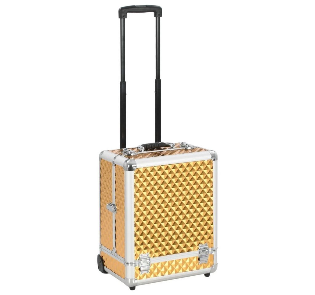 vidaXL Kosmetikkoffer Kosmetikkoffer 35×29×45 cm Golden Aluminium von vidaXL