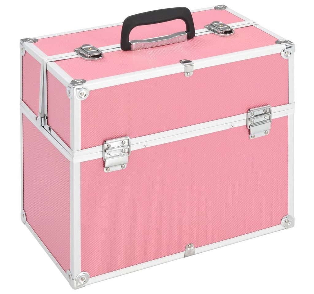 vidaXL Kosmetikkoffer Kosmetikkoffer 38x23x34 cm Rosa Aluminium (1-tlg) von vidaXL