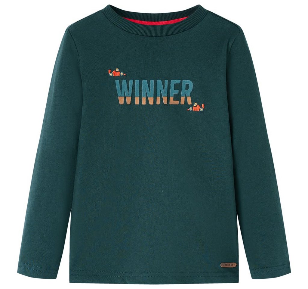 vidaXL Langarmshirt Kinder-Langarmshirt Dunkelgrün 140 von vidaXL