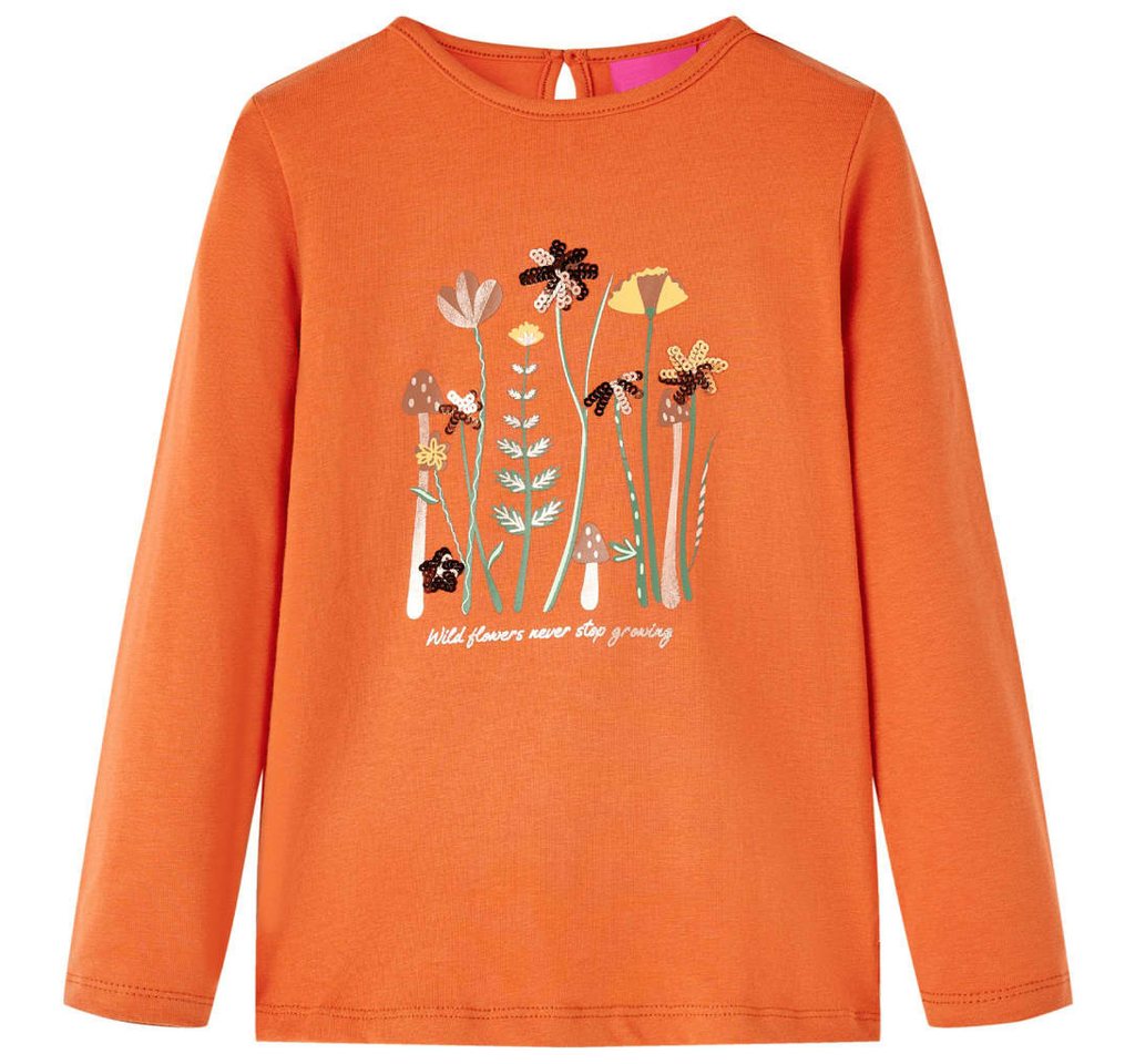 vidaXL Langarmshirt Kinder-Langarmshirt Dunkelorange 92 von vidaXL