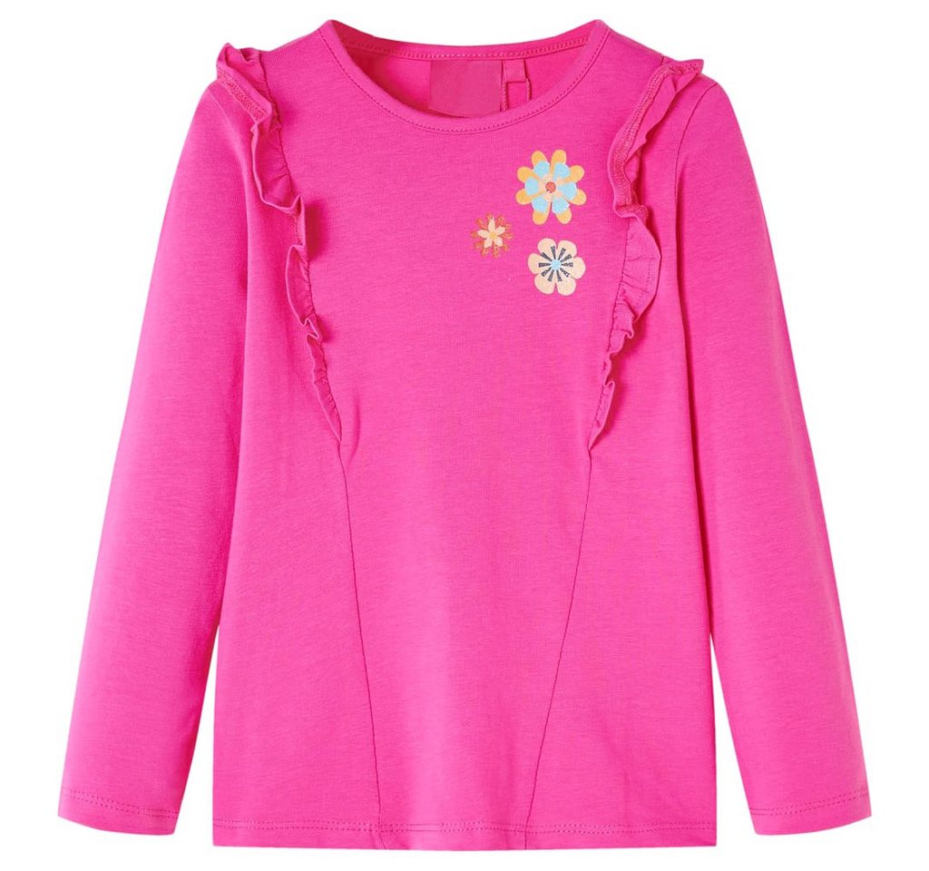 vidaXL Langarmshirt Kinder-Langarmshirt Dunkelrosa 140 von vidaXL