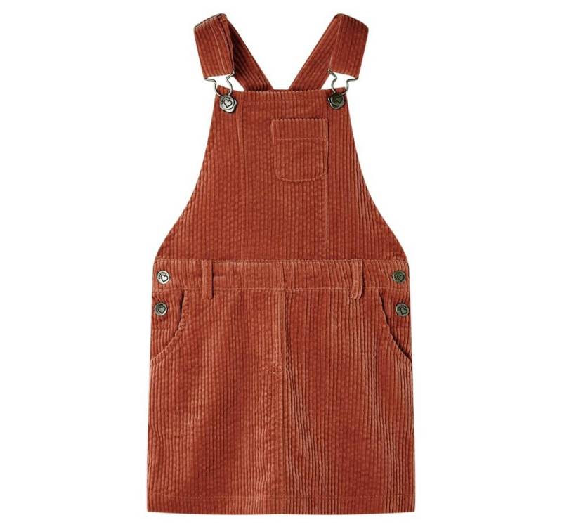 vidaXL Latzkleid Kinder-Latzkleid Cord Cognac 128 von vidaXL