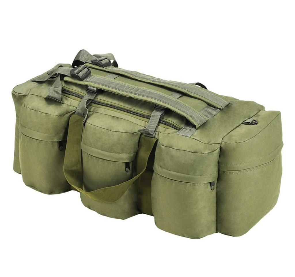 vidaXL Packsack 3-in-1 Seesack Armee-Stil 90 L Olivgrün von vidaXL