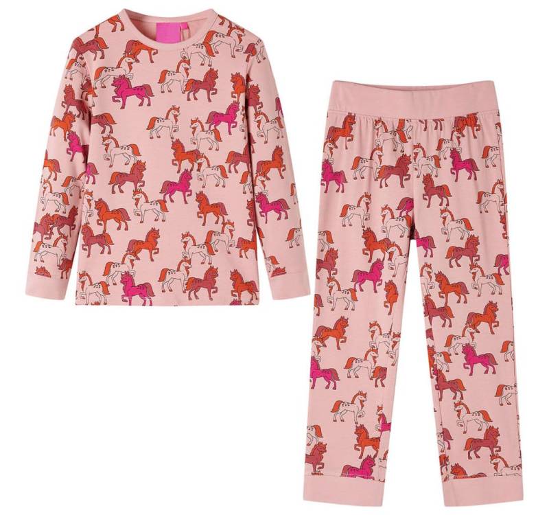 vidaXL Pyjama Kinderpyjama mit Langen Ärmeln Hellrosa 92 von vidaXL
