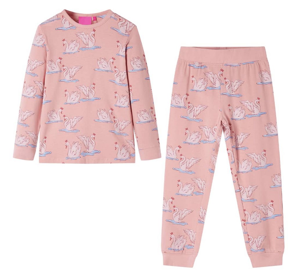 vidaXL Pyjama Kinderpyjama mit Langen Ärmeln Hellrosa 140 von vidaXL