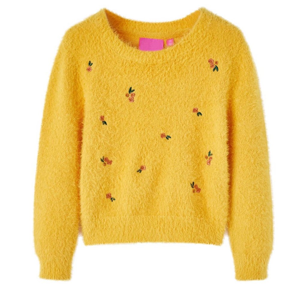 vidaXL Rundhalspullover Kinderpullover Gestrickt Ocker 104 von vidaXL