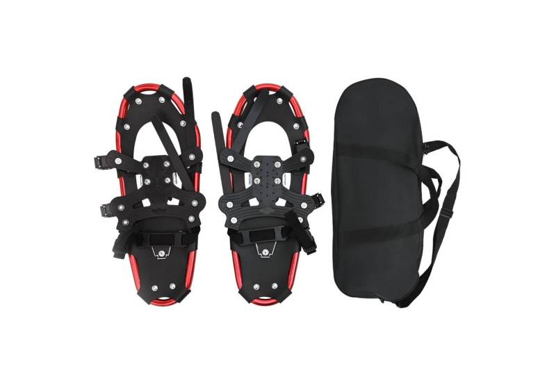 vidaXL Schneeschuhe 3 in 1 Schneeschuhe Rot und Schwarz 21 Zoll Aluminium und HDPE (1-tlg) von vidaXL