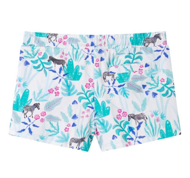 vidaXL Shorts Kindershorts mit Kordelzug Ecru und Dunkles Minzgrün 140 von vidaXL