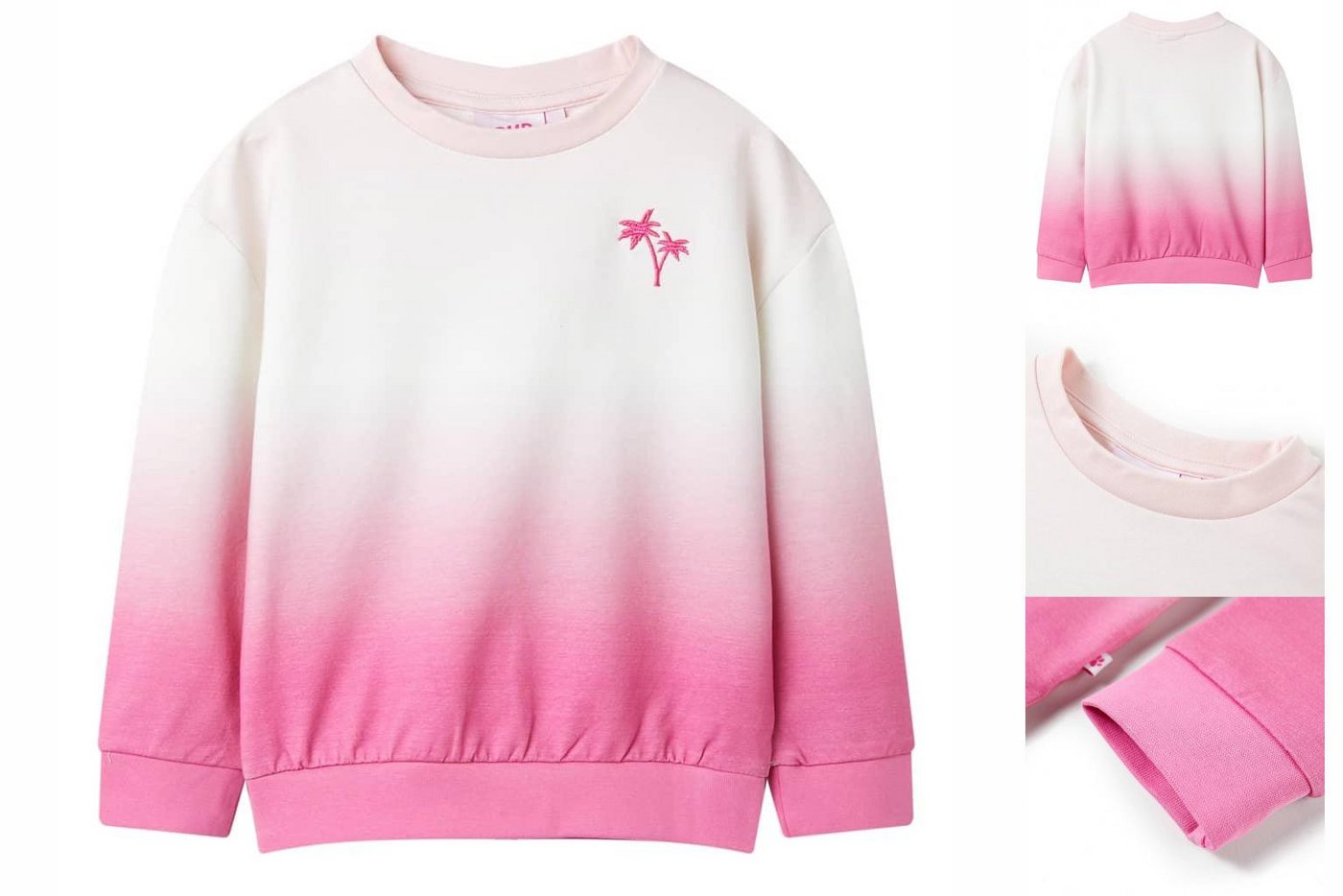 vidaXL Strickpullover Kinder-Sweatshirt Hellrosa 128 von vidaXL