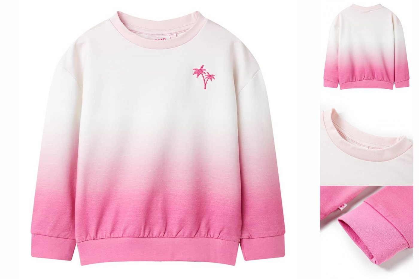 vidaXL Strickpullover Kinder-Sweatshirt Hellrosa 92 von vidaXL