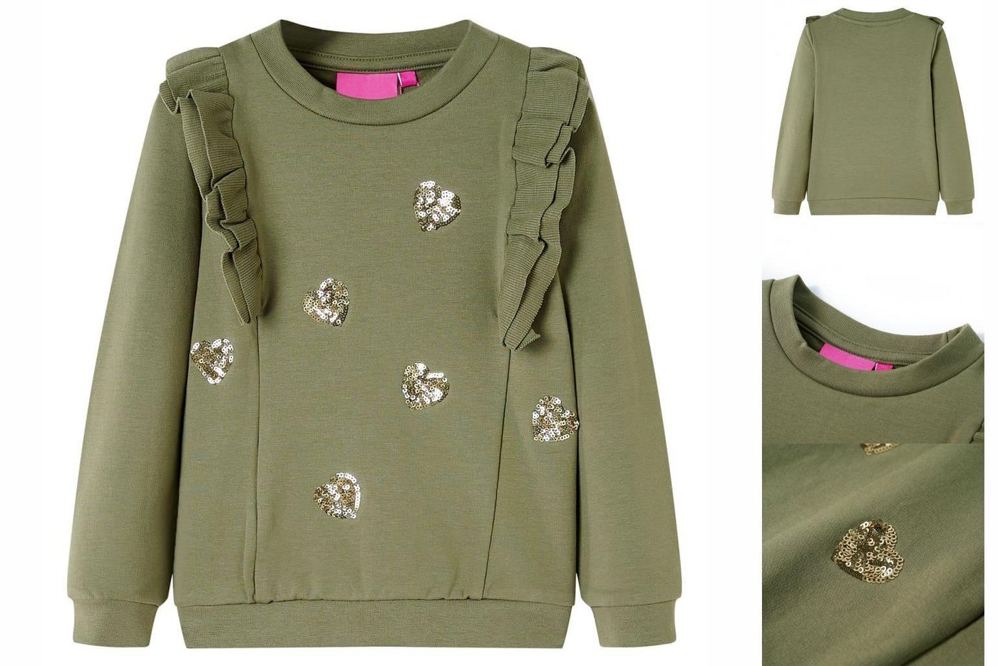 vidaXL Strickpullover Kinder-Sweatshirt Khaki 92 von vidaXL