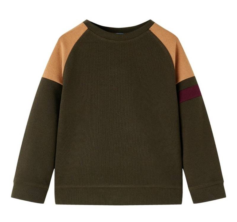 vidaXL Sweatshirt Kinder-Sweatshirt Dunkles Khaki und Kamelbraun 104 von vidaXL