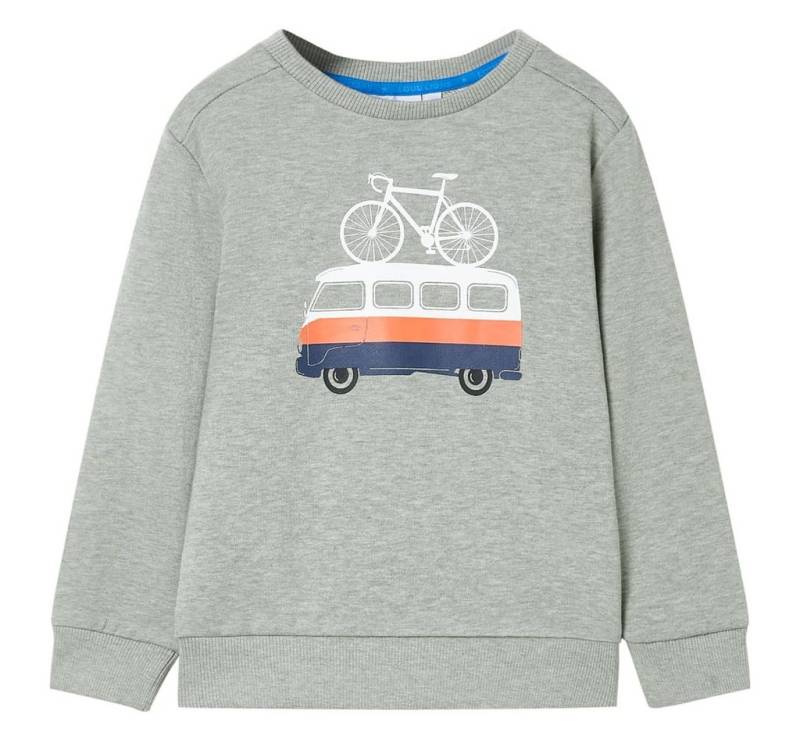 vidaXL Sweatshirt Kinder-Sweatshirt Hellkhaki Melange 128 von vidaXL