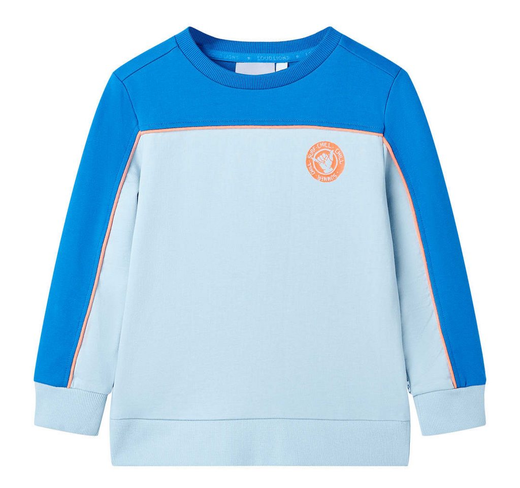 vidaXL Sweatshirt Kinder-Sweatshirt Knallblau und Hellblau 104 von vidaXL