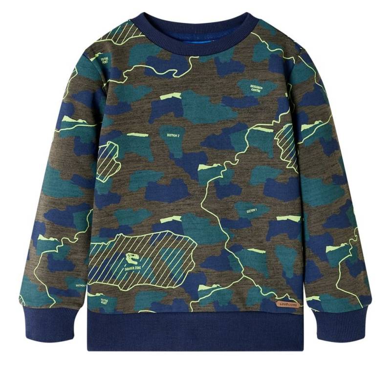 vidaXL Sweatshirt Kinder-Sweatshirt Dunkles Khaki Melange 104 von vidaXL