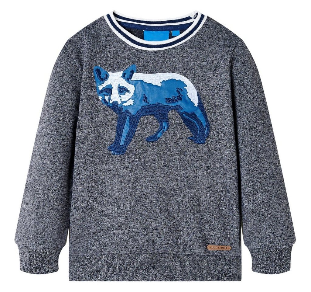 vidaXL Sweatshirt Kinder-Sweatshirt Marineblau Melange 92 von vidaXL