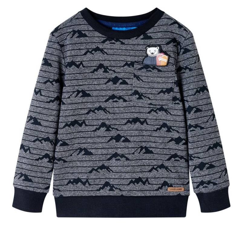 vidaXL Sweatshirt Kinder-Sweatshirt Marineblau Melange 128 von vidaXL