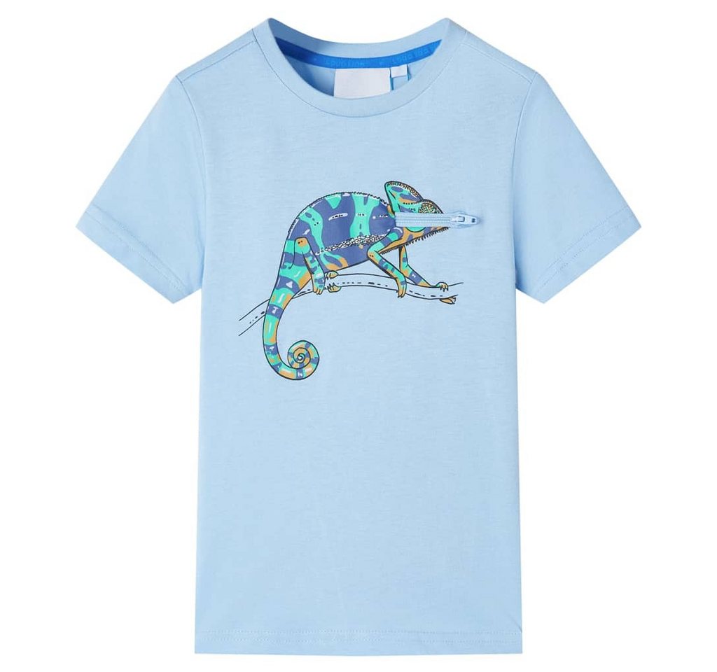 vidaXL T-Shirt Kinder-Kurzarmshirt Hellblau 104 von vidaXL