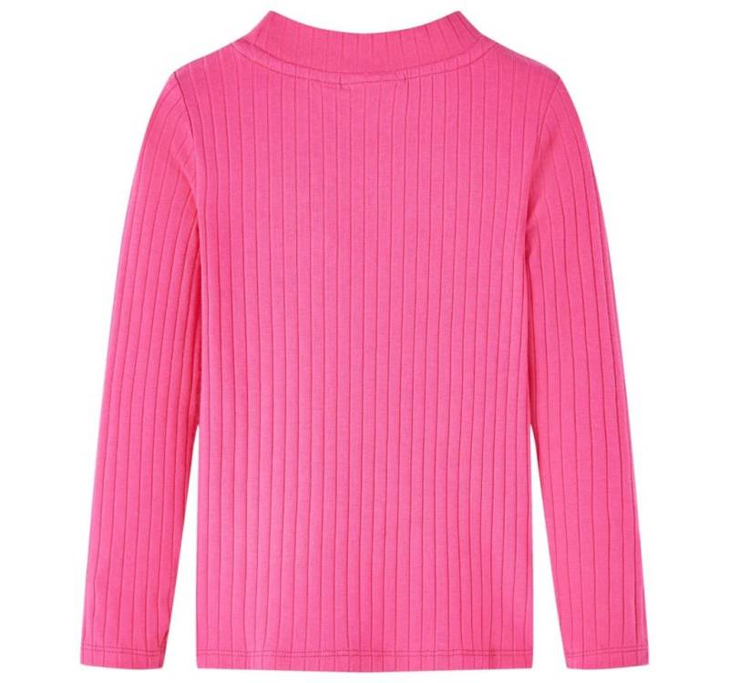 vidaXL T-Shirt Kinder-Langarmshirt Rippstrick Knallrosa 116 von vidaXL