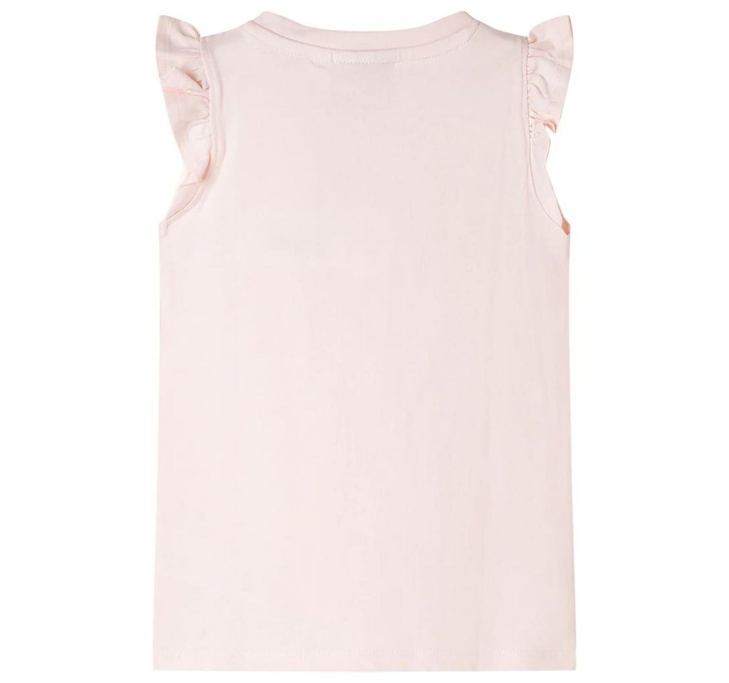 vidaXL T-Shirt Kinder-T-Shirt mit Rüschenärmeln Zartrosa 116 von vidaXL
