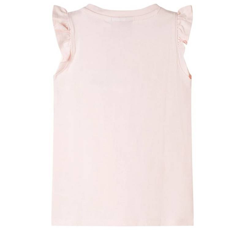 vidaXL T-Shirt Kinder-T-Shirt mit Rüschenärmeln Zartrosa 116 von vidaXL