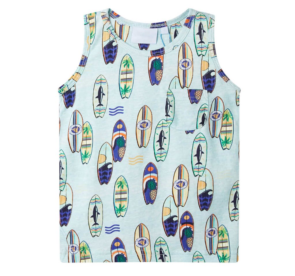 vidaXL Tanktop Kinder-Tanktop Hellblau Melange 116 von vidaXL