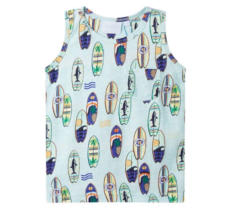 vidaXL Tanktop Kinder-Tanktop Hellblau Melange 116 von vidaXL